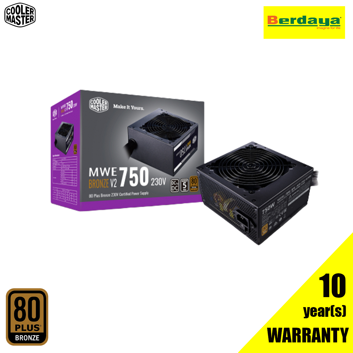 COOLER MASTER MWE BRONZE V2 650W POWER SUPPLY | Berdaya